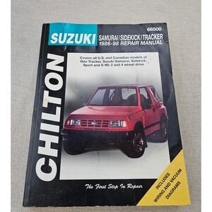 Chilton Suzuki Samurai Sidekick Tracker 1986 98 Repair Service Manual